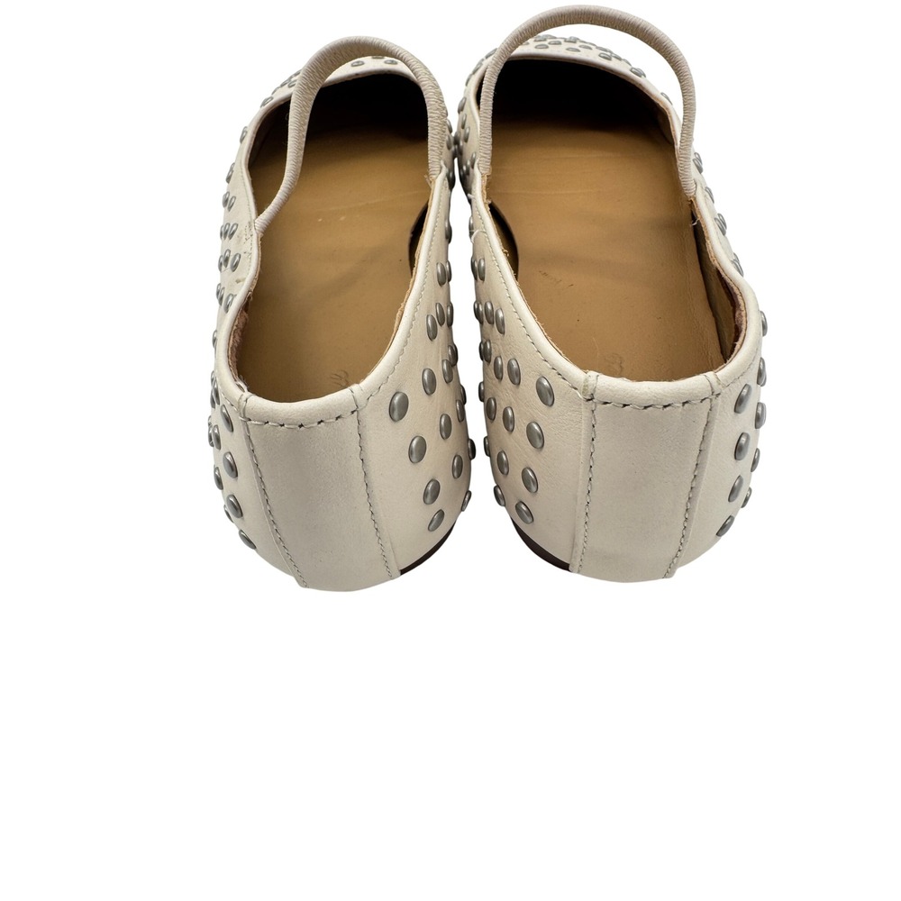 Madewell Greta Ballet Flat Off White Studded Jane Shoes Women Size 6.5 - Picture 6 of 12